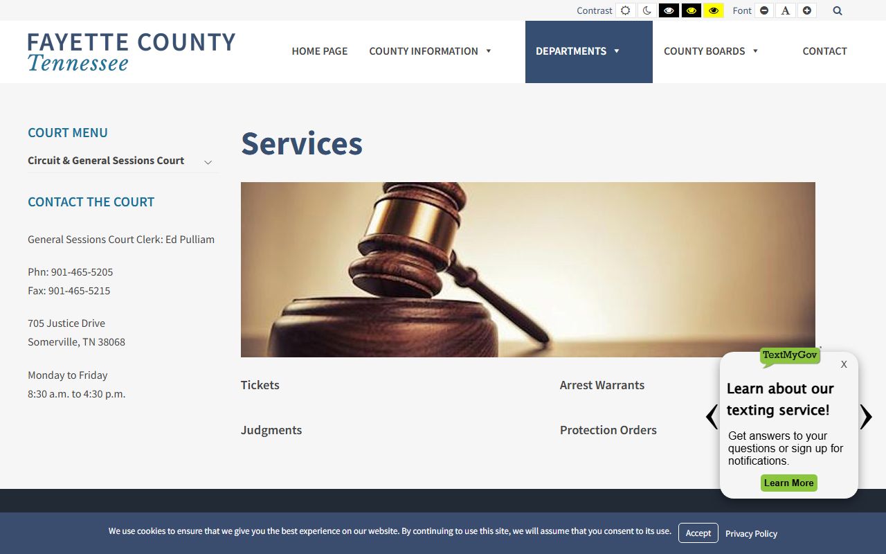 Fayette County Circuit Court Clerk services for court records