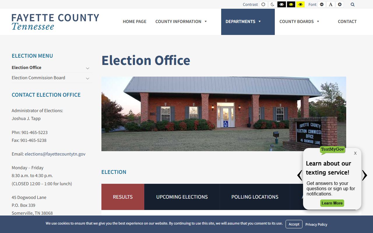 Fayette County court records county election office