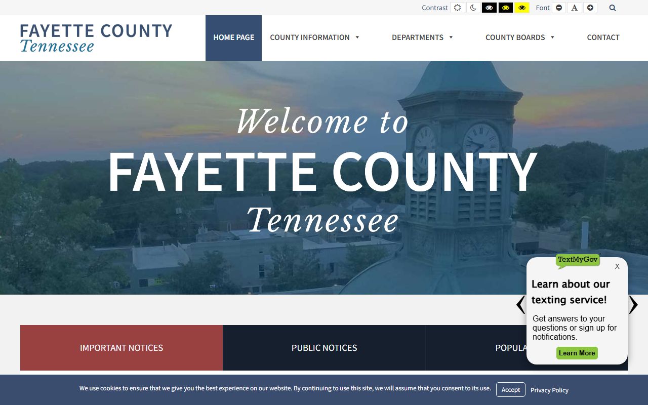 Fayette County court records government homepage