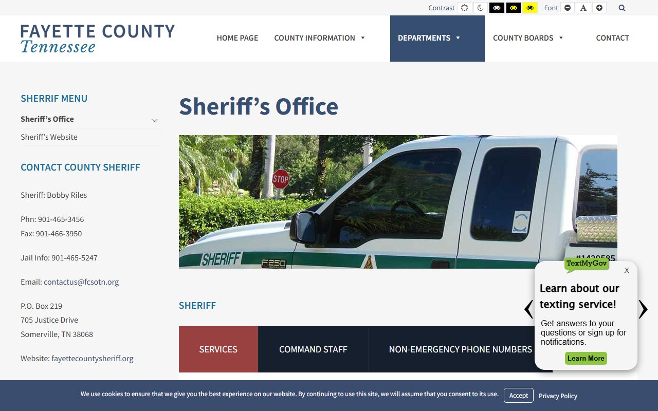 Fayette County warrant records sheriff department page